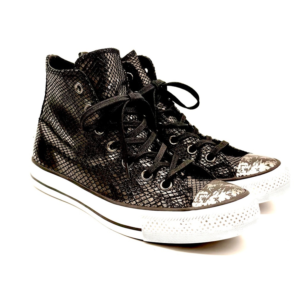 Converse Black Textured High-Tops